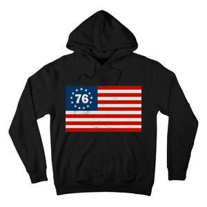 Betsy Ross Flag United States of America 1776 Tall Hoodie