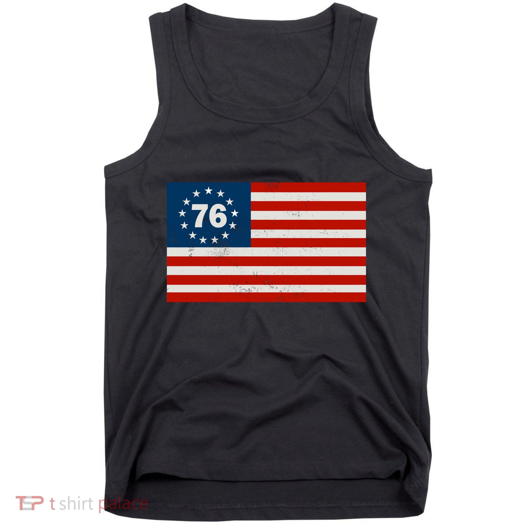 Betsy Ross Flag United States of America 1776 Tank Top
