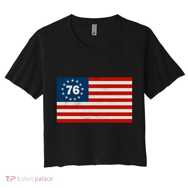 Betsy Ross Flag United States of America 1776 Crop Top