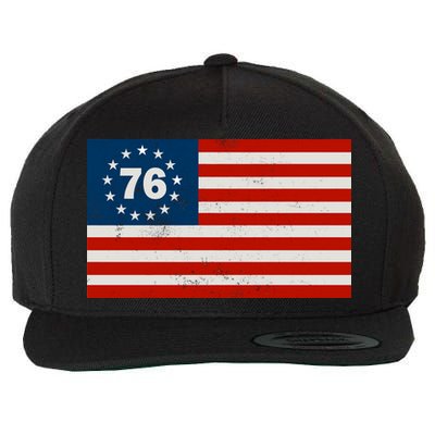 Betsy Ross Flag United States of America 1776 Wool Snapback Cap