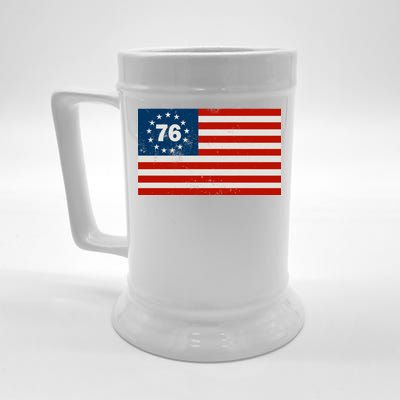 Betsy Ross Flag United States of America 1776 Beer Stein