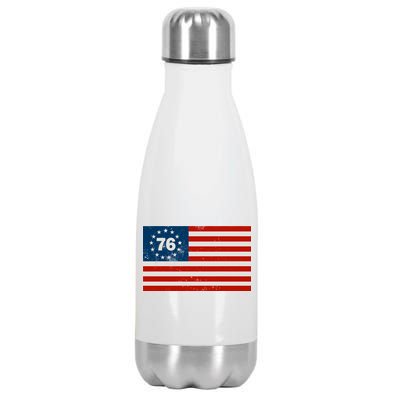 Betsy Ross Flag United States of America 1776 Stainless Steel Insulated Water Bottle