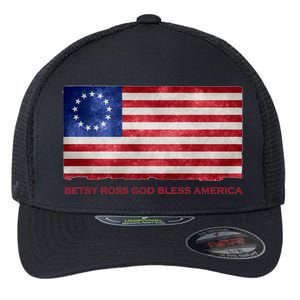 Betsy Ross God Bless America Flexfit Unipanel Trucker Cap