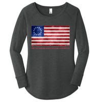 Betsy Ross God Bless America Women's Perfect Tri Tunic Long Sleeve Shirt