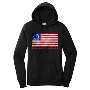 Betsy Ross God Bless America Women's Pullover Hoodie