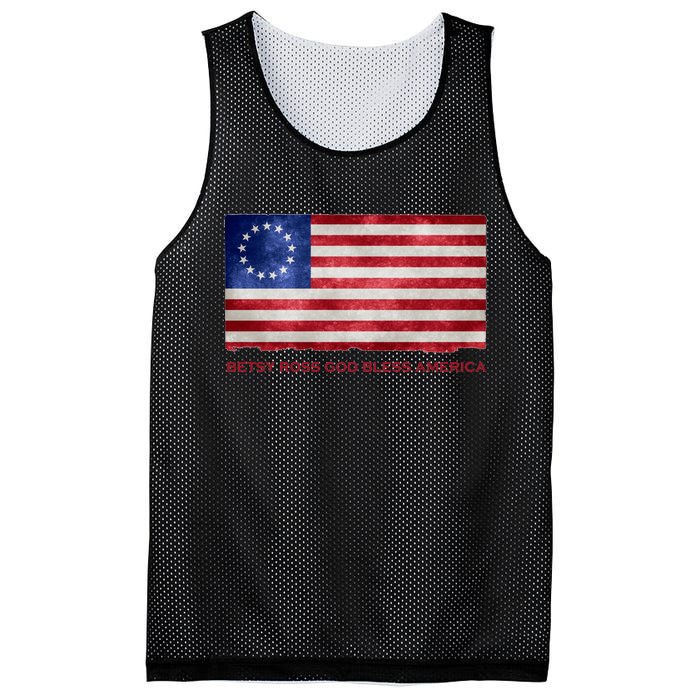 Betsy Ross God Bless America Mesh Reversible Basketball Jersey Tank