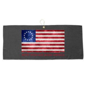 Betsy Ross God Bless America Large Microfiber Waffle Golf Towel