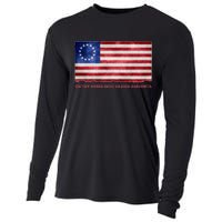 Betsy Ross God Bless America Cooling Performance Long Sleeve Crew