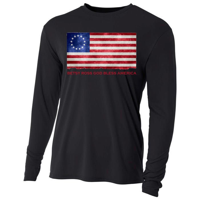 Betsy Ross God Bless America Cooling Performance Long Sleeve Crew