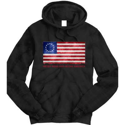 Betsy Ross God Bless America Tie Dye Hoodie