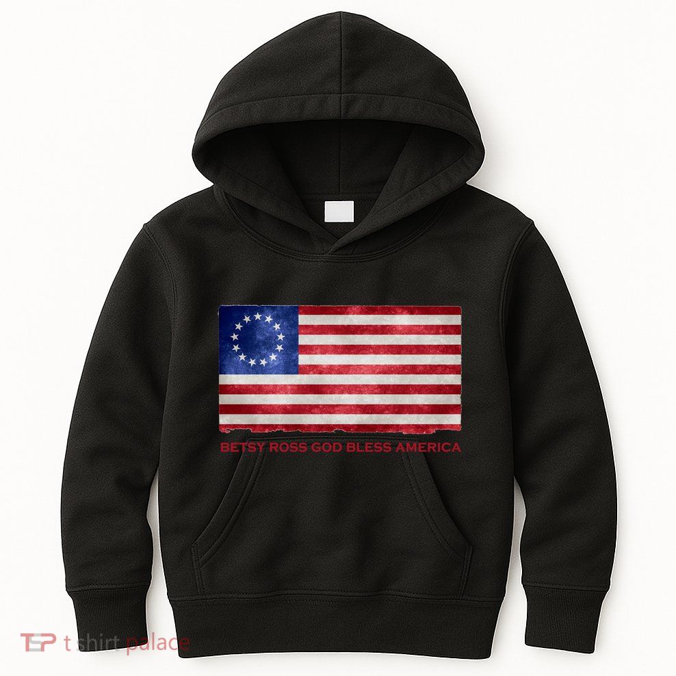 Betsy Ross God Bless America Kids Hoodie