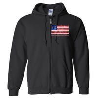 Betsy Ross God Bless America Full Zip Hoodie