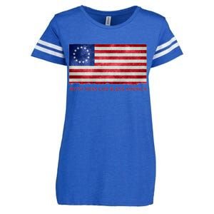 Betsy Ross God Bless America Enza Ladies Jersey Football T-Shirt