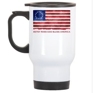 Betsy Ross God Bless America Stainless Steel Travel Mug