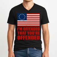 Betsy Ross I'm Offended That You're Offended V-Neck T-Shirt