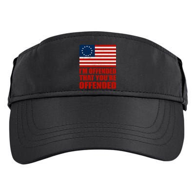 Betsy Ross I'm Offended That You're Offended Adult Drive Performance Visor