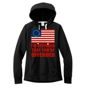 Betsy Ross I'm Offended That You're Offended Women's Fleece Hoodie