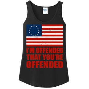 Betsy Ross I'm Offended That You're Offended Ladies Essential Tank