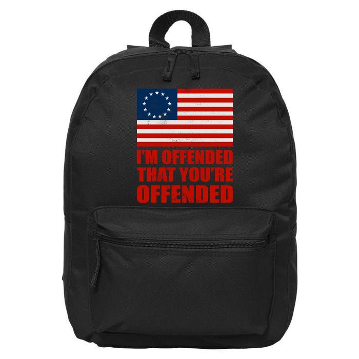 Betsy Ross I'm Offended That You're Offended 16 in Basic Backpack