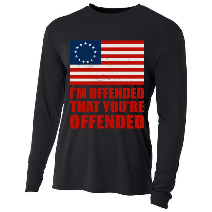 Betsy Ross I'm Offended That You're Offended Cooling Performance Long Sleeve Crew