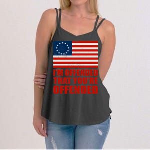 Betsy Ross I'm Offended That You're Offended Women's Strappy Tank