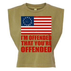 Betsy Ross I'm Offended That You're Offended Garment-Dyed Women's Muscle Tee