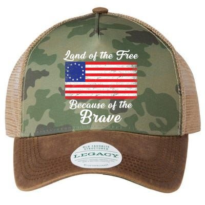 Betsy Ross Land Of The Free Because Of The Brave Legacy Tie Dye Trucker Hat