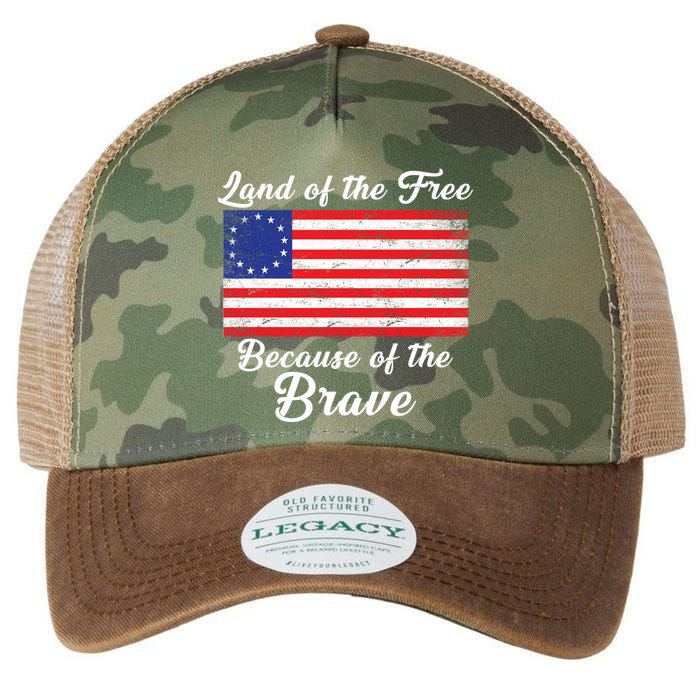 Betsy Ross Land Of The Free Because Of The Brave Legacy Tie Dye Trucker Hat