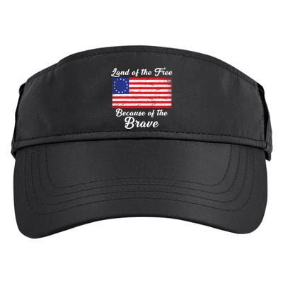 Betsy Ross Land Of The Free Because Of The Brave Adult Drive Performance Visor