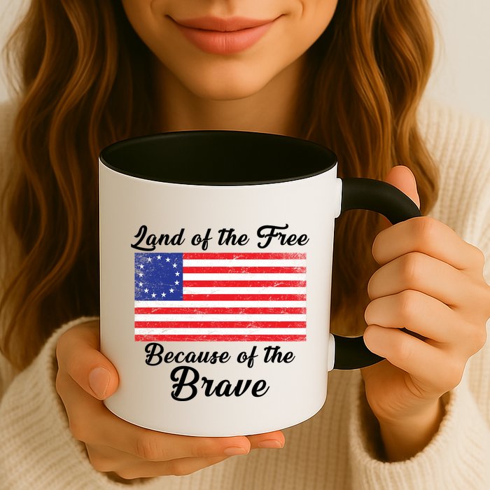 Betsy Ross Land Of The Free Because Of The Brave Mug