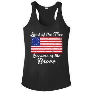 Betsy Ross Land Of The Free Because Of The Brave Ladies PosiCharge Competitor Racerback Tank