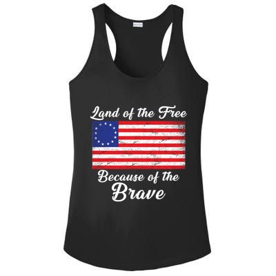 Betsy Ross Land Of The Free Because Of The Brave Ladies PosiCharge Competitor Racerback Tank