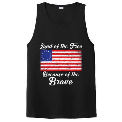 Betsy Ross Land Of The Free Because Of The Brave PosiCharge Competitor Tank