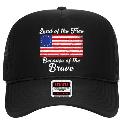 Betsy Ross Land Of The Free Because Of The Brave Trucker Hat