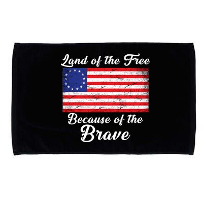 Betsy Ross Land Of The Free Because Of The Brave Microfiber Hand Towel