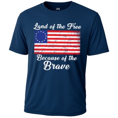 Betsy Ross Land Of The Free Because Of The Brave Performance Shirt