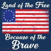 Betsy Ross Land Of The Free Because Of The Brave Tall T-Shirt
