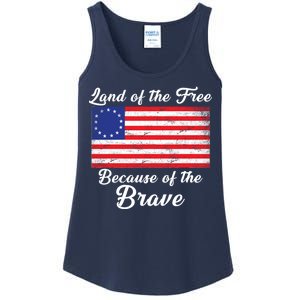 Betsy Ross Land Of The Free Because Of The Brave Ladies Essential Tank