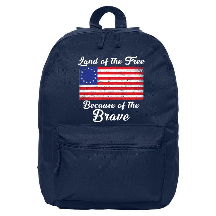 Betsy Ross Land Of The Free Because Of The Brave 16 in Basic Backpack