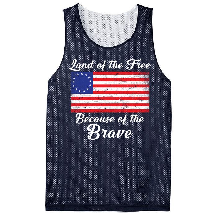 Betsy Ross Land Of The Free Because Of The Brave Mesh Reversible Basketball Jersey Tank