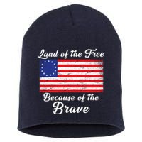 Betsy Ross Land Of The Free Because Of The Brave Short Acrylic Beanie