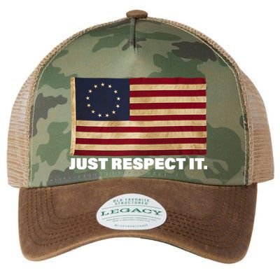 Betsy Ross Original Colonies Just Respect It Legacy Tie Dye Trucker Hat
