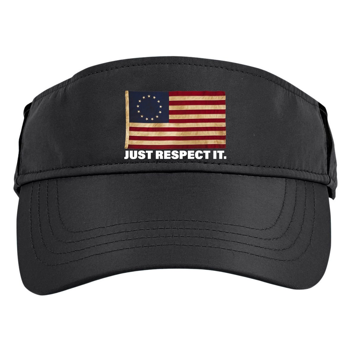 Betsy Ross Original Colonies Just Respect It Adult Drive Performance Visor