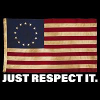 Betsy Ross Original Colonies Just Respect It Cropped Pullover Crew