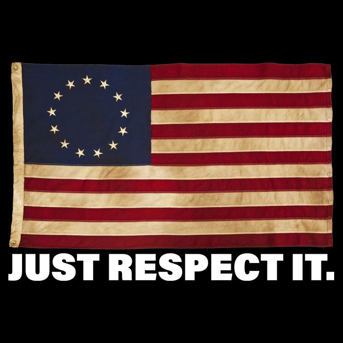 Betsy Ross Original Colonies Just Respect It Cropped Pullover Crew