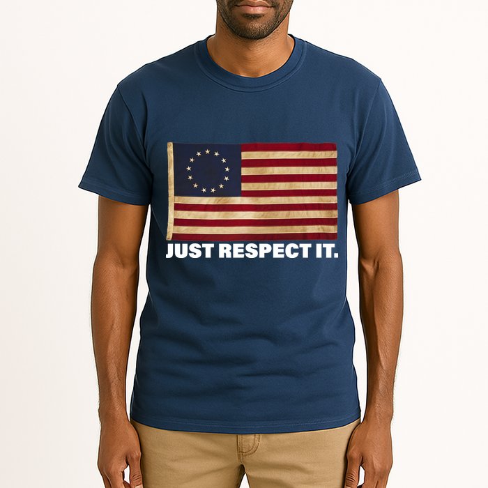 Betsy Ross Original Colonies Just Respect It Tall T-Shirt