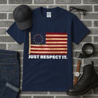 Betsy Ross Original Colonies Just Respect It Tall T-Shirt