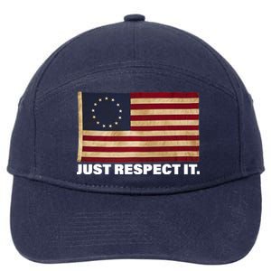 Betsy Ross Original Colonies Just Respect It 7-Panel Snapback Hat