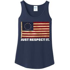 Betsy Ross Original Colonies Just Respect It Ladies Essential Tank