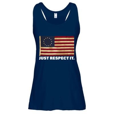 Betsy Ross Original Colonies Just Respect It Ladies Essential Flowy Tank